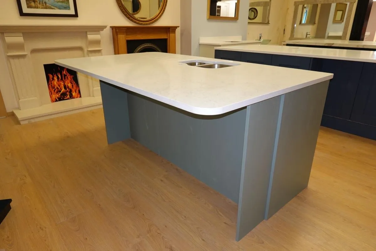 Sage Green Kitchen Island - Image 3