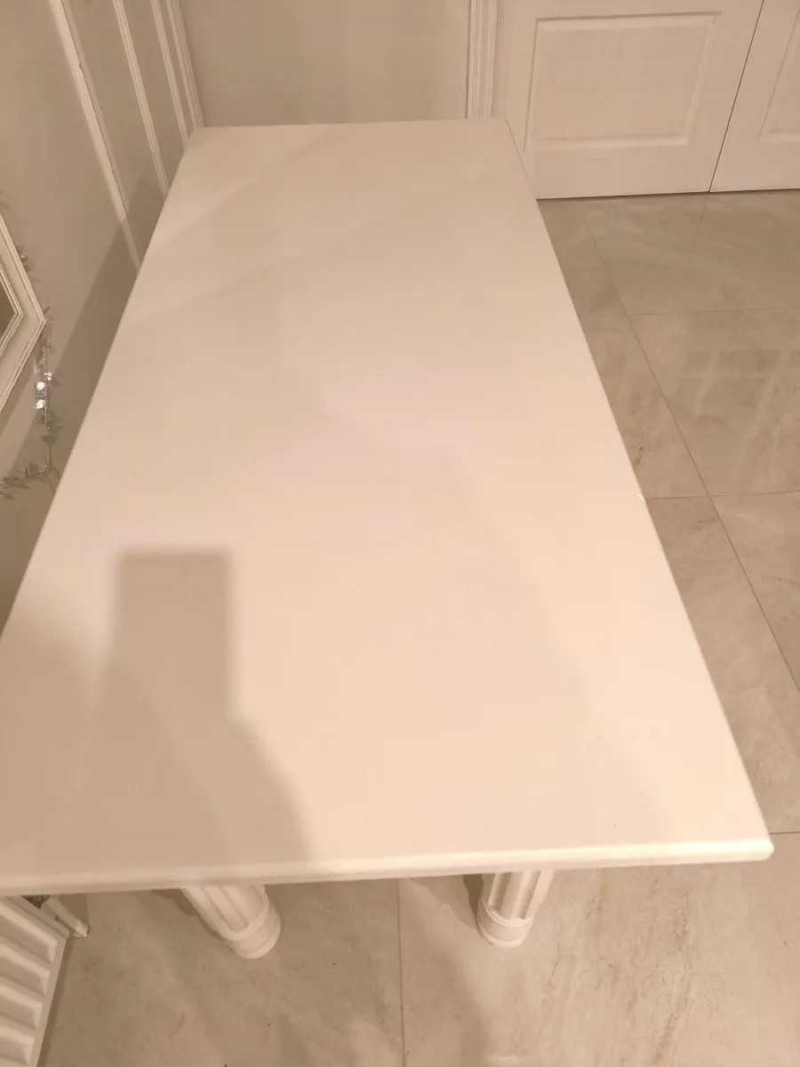 Cream off white neutral hand made table - Image 2