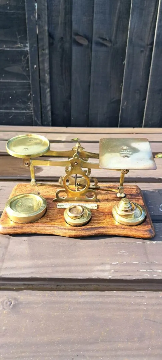 2 brass  weighing schales  €80 each - Image 3