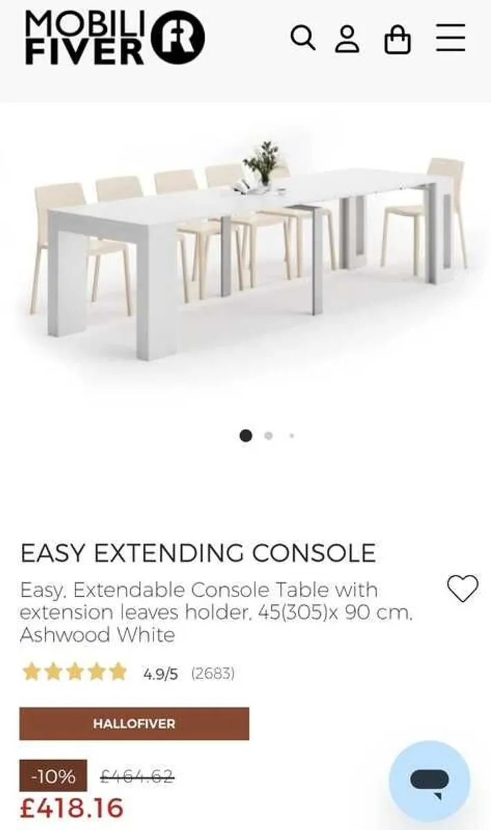 Smart console table - dining table - Image 4