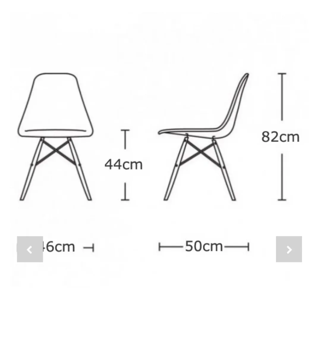 White dining chairs - Image 3