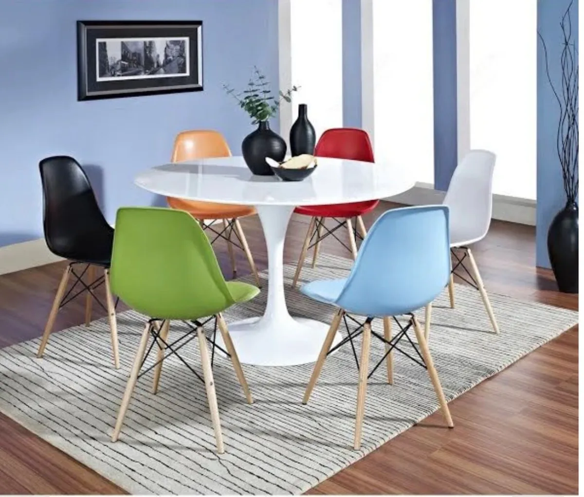 White dining chairs - Image 4