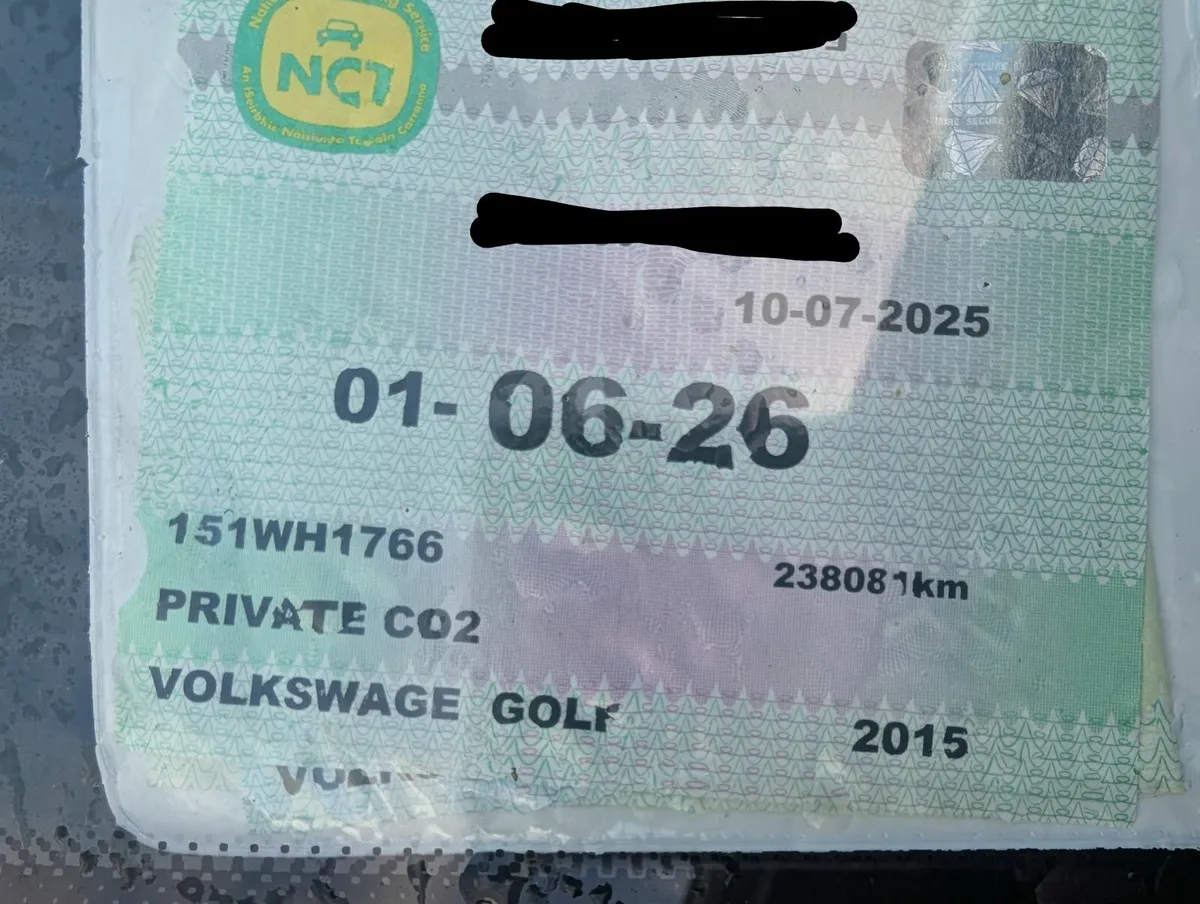 VW Golf 2015 - 1.6TDI - NCT 06/26 - valeted - Image 2