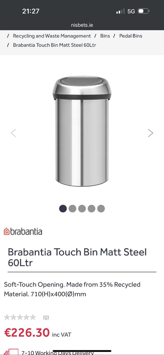 Barbantia 60L chrome bins - Image 2