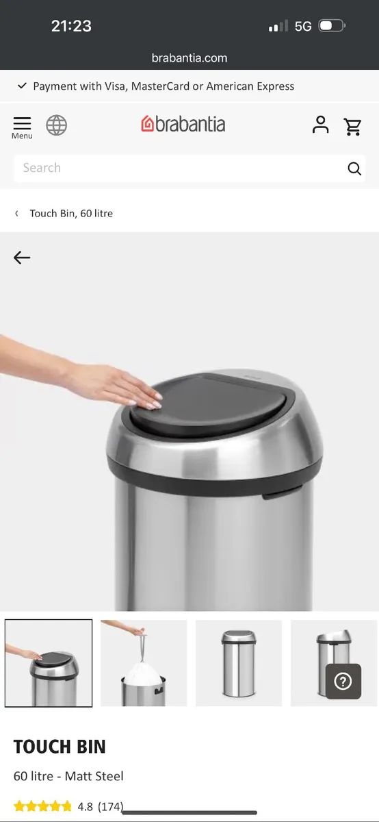 Barbantia 60L chrome bins - Image 4