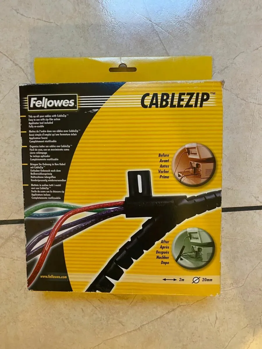 NEW & SEALED Fellowes Cable Zip Cable Tidy