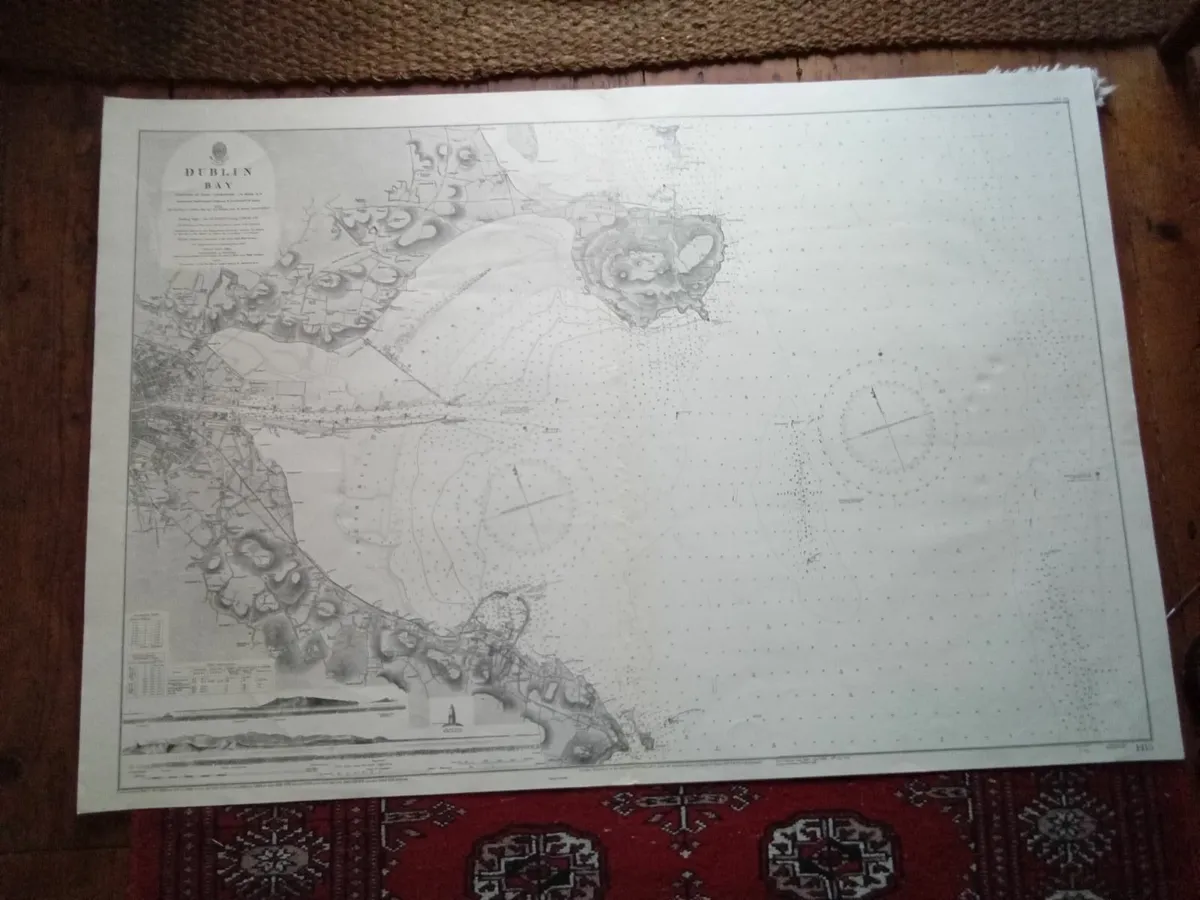 OLD  ADMIRALTY   CHART  OF  DUBLIN   BAY  . - Image 2