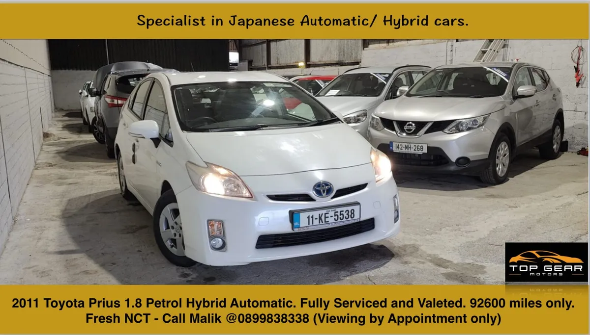 2011 Toyota Prius Pear white NCT 2027 - Image 1