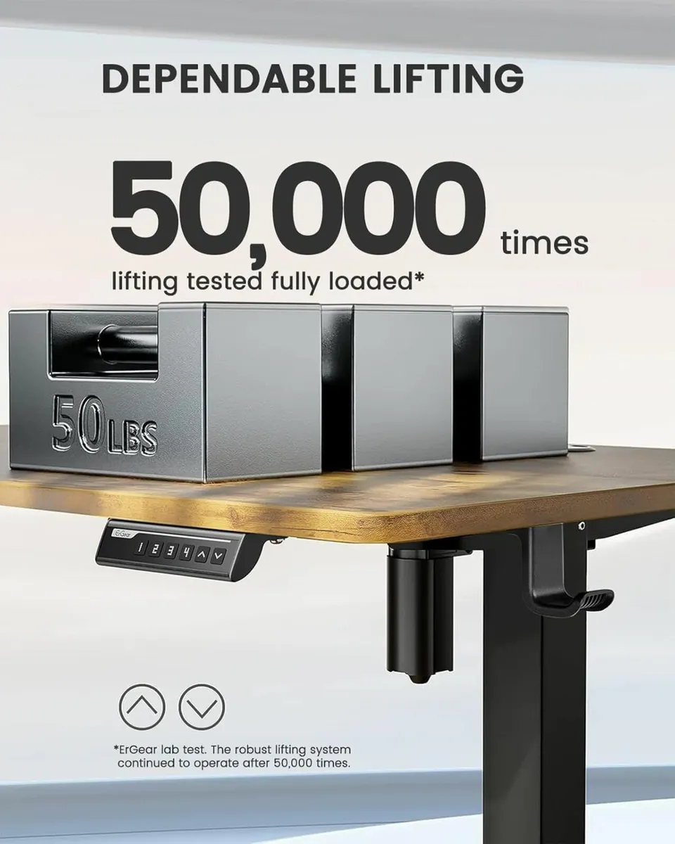 Electric Standing Desk Height Adjustable 100x60cm - Image 3