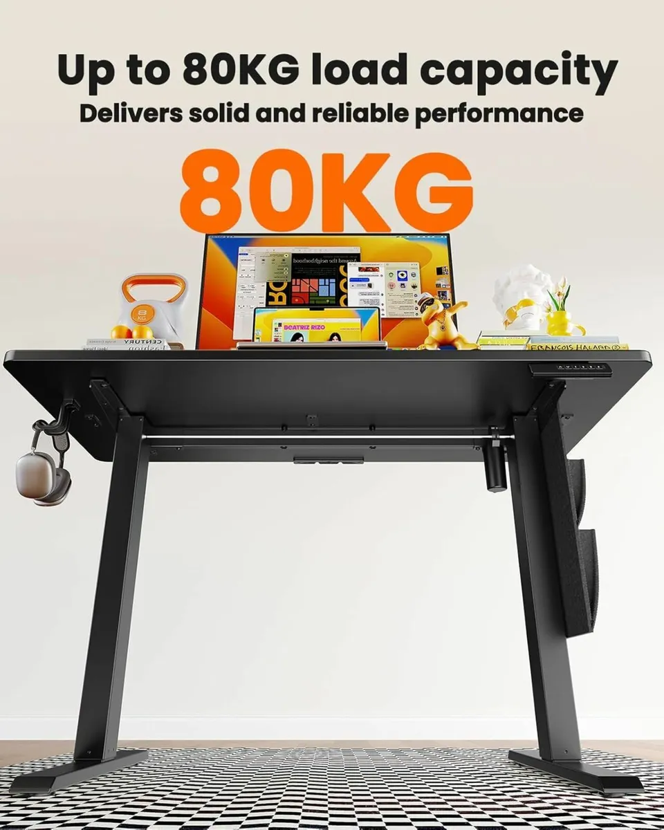 Standing Office Desk 100x60cm Height Adjustable - Image 2