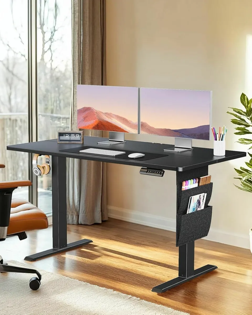 Standing Office Desk 100x60cm Height Adjustable - Image 1