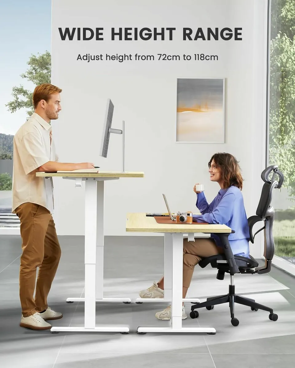 Electric Standing Office Desk Adjustable 100x60cm - Image 4