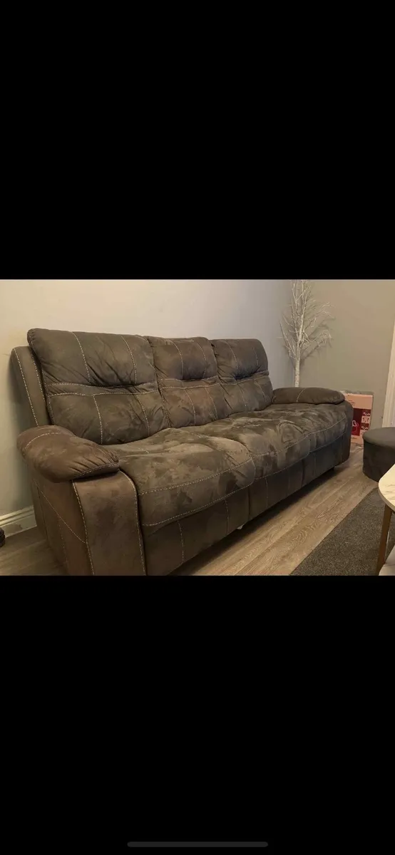 3 seater grey sofa - Image 2