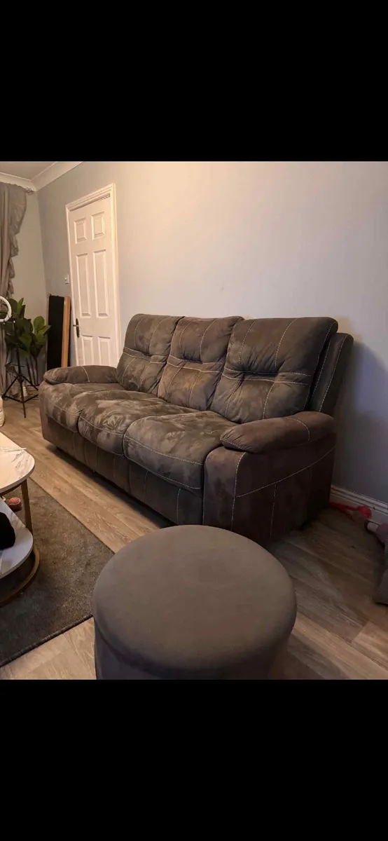 3 seater grey sofa - Image 4