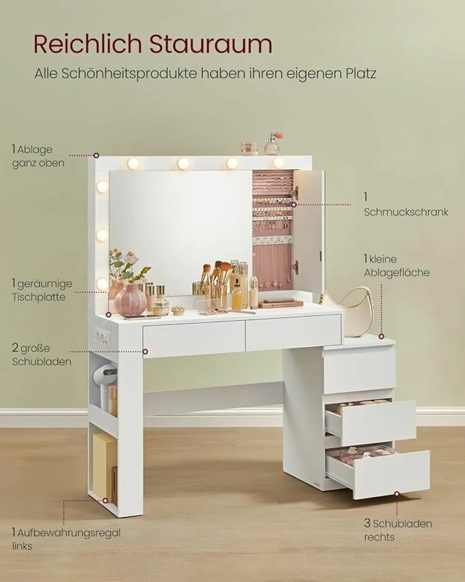 Dressing table LED Bulbs Hollywood mirror XXL - Image 2