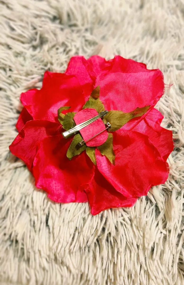 🌺 Vibrant Pink Flower Hair Clip – Bold & Beautifu - Image 4