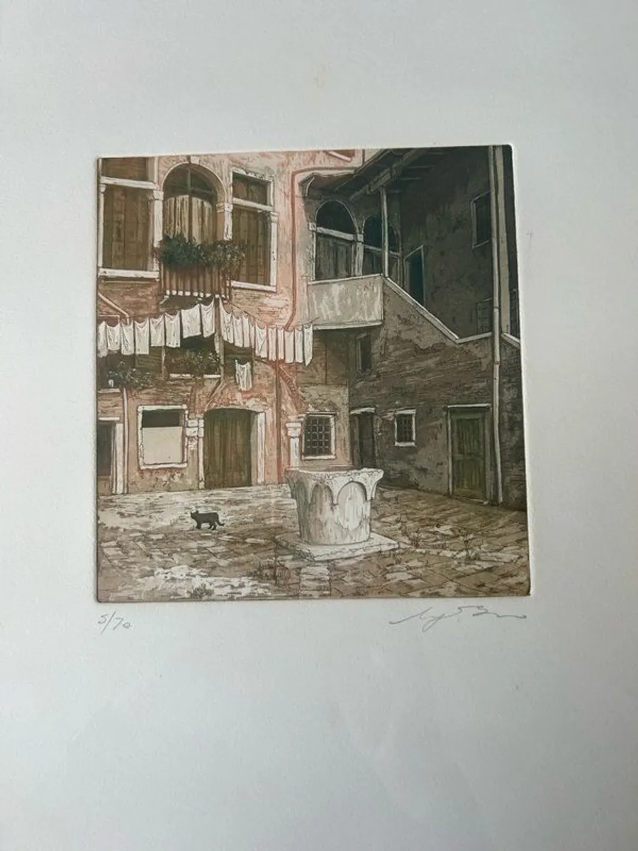 Original Etching by Italian artist Ugo Baracco - Image 1