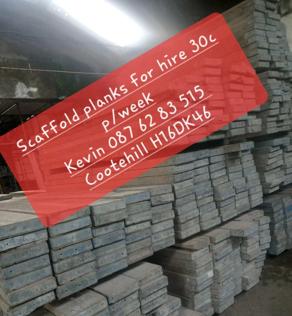 Scaffold planks rental 30c p/week - Image 1