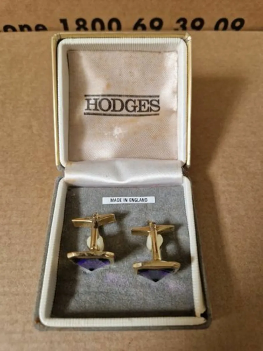 Set of HODGES Cuff Links in Box - Image 2