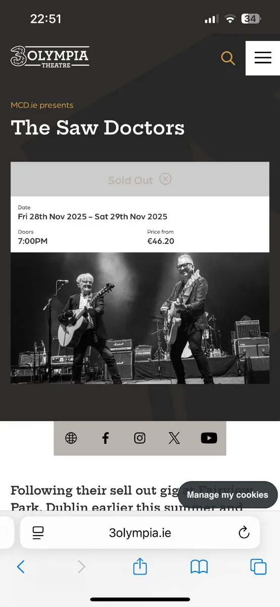 Saw Doctors Tickets - Image 2