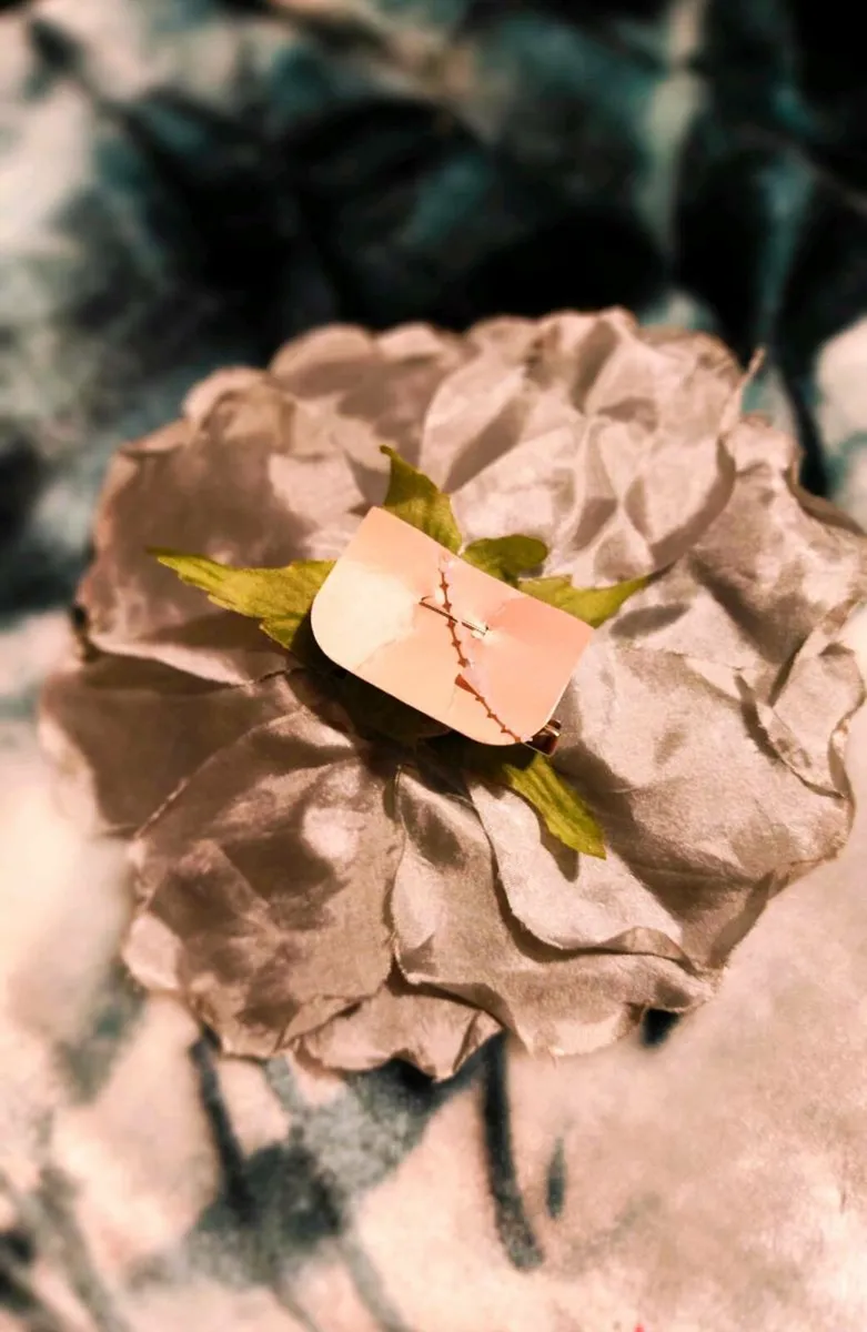 Soft Grey Flower hair clip – Elegant & Versatile - Image 4