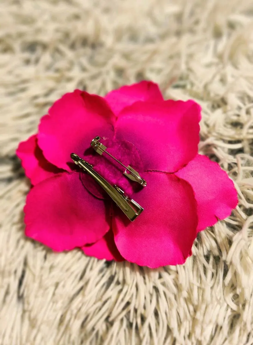 🌺 Bright Pink Flower Clip/ Brooch – Versatile & E - Image 2