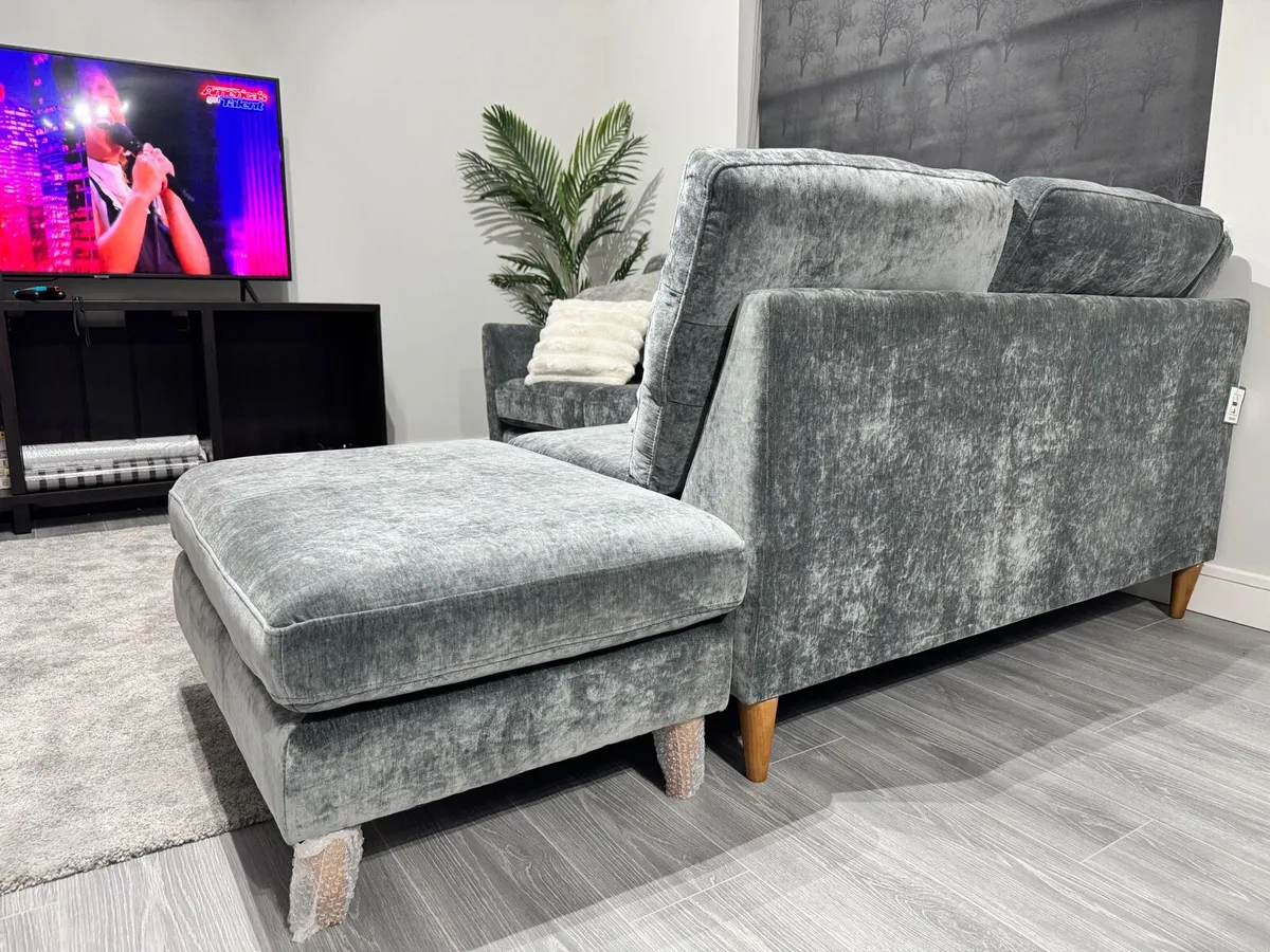 Harvey Corner Sofa with Footstool Ex Display - Image 2