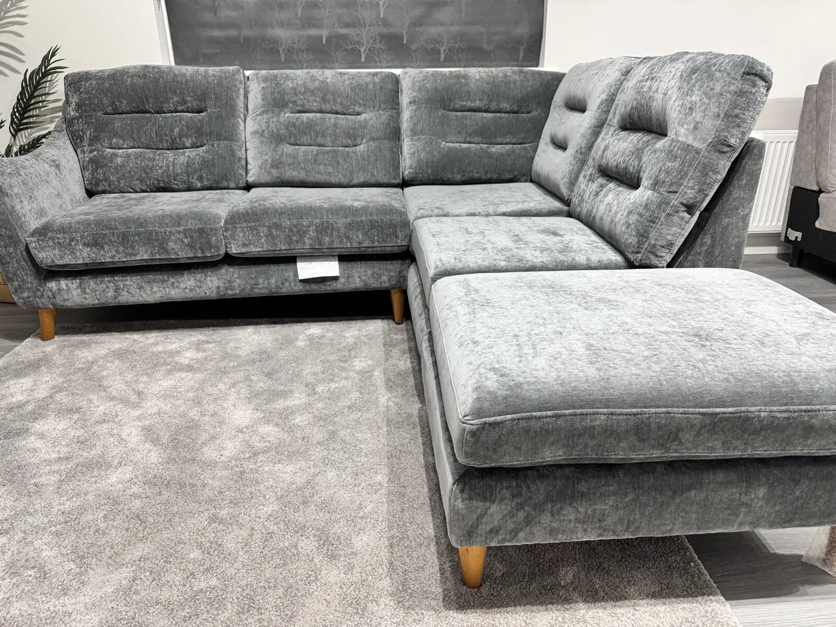 Harvey Corner Sofa with Footstool Ex Display - Image 1