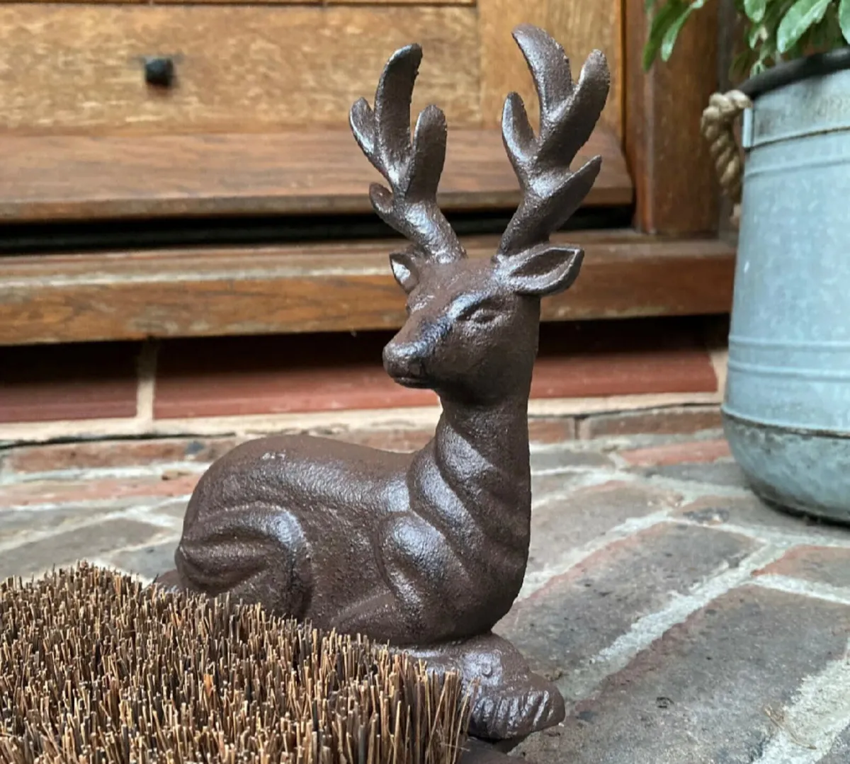 Cast Iron Stag Boot Scraper Brush - Image 2