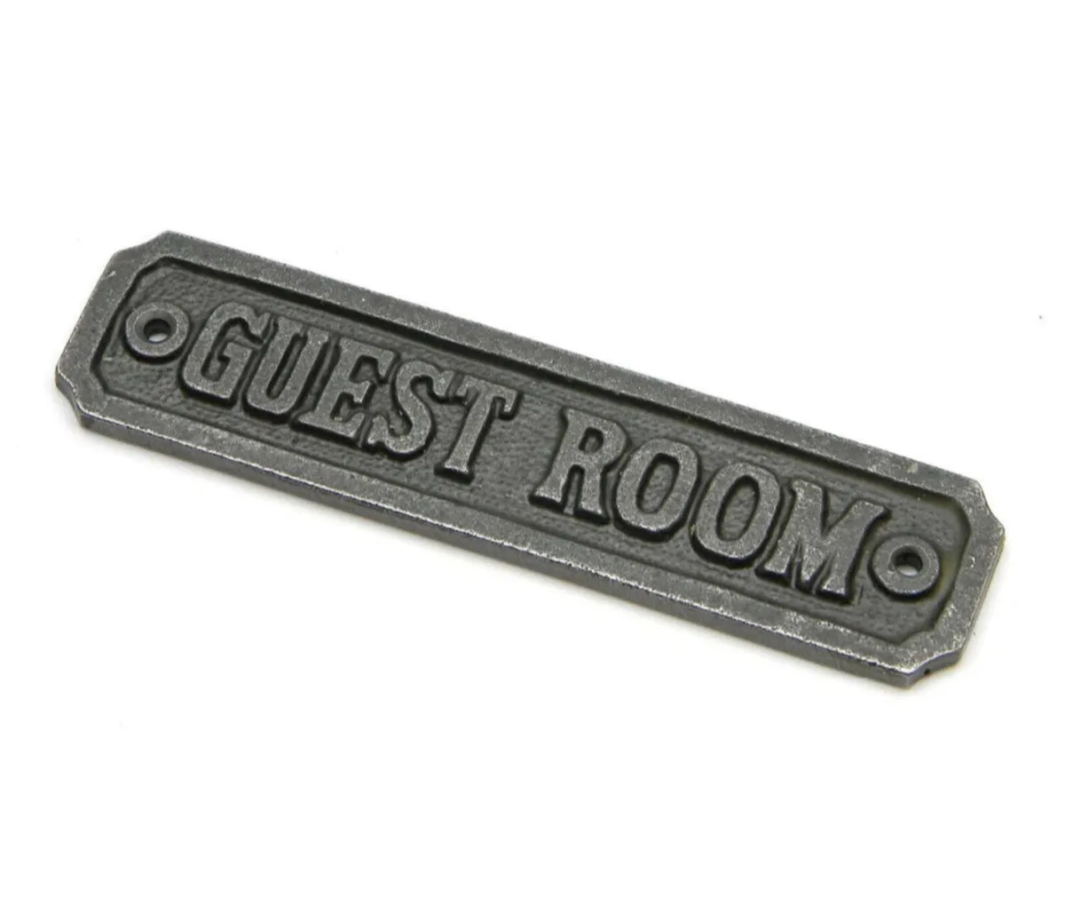 Guest Room Cast Iron Door Wall Sign