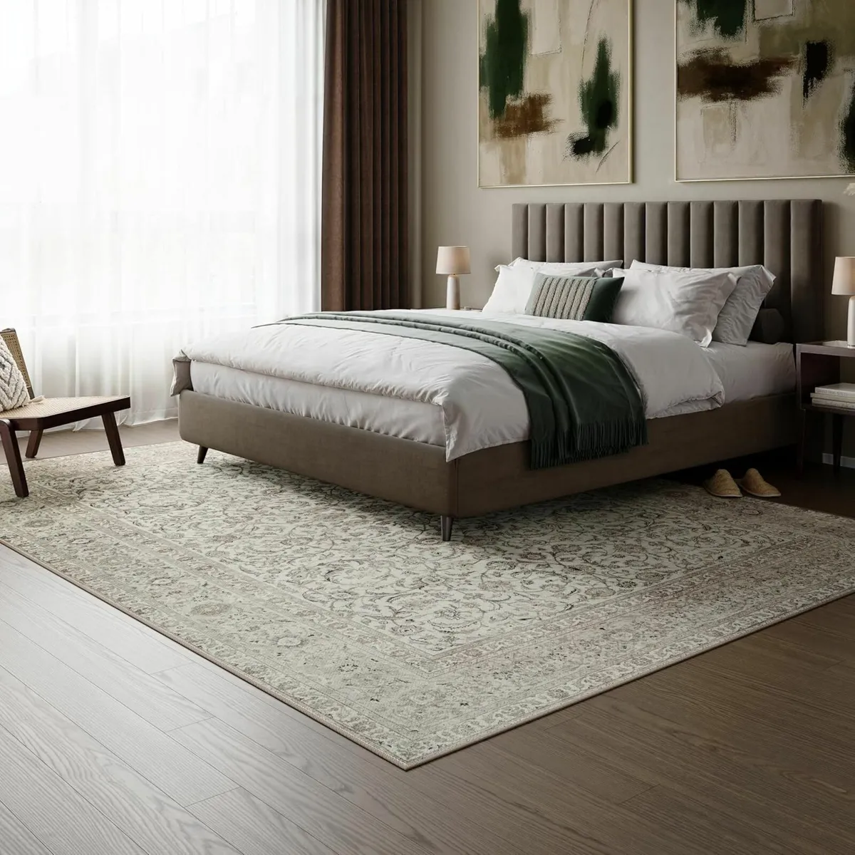 Washable Rug Cotton Living Room 240x330cm - Image 1