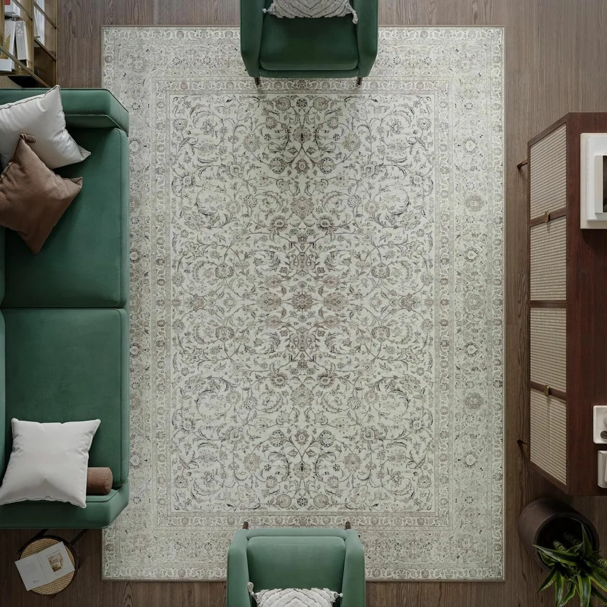 Washable Rug Cotton Living Room 240x330cm - Image 2