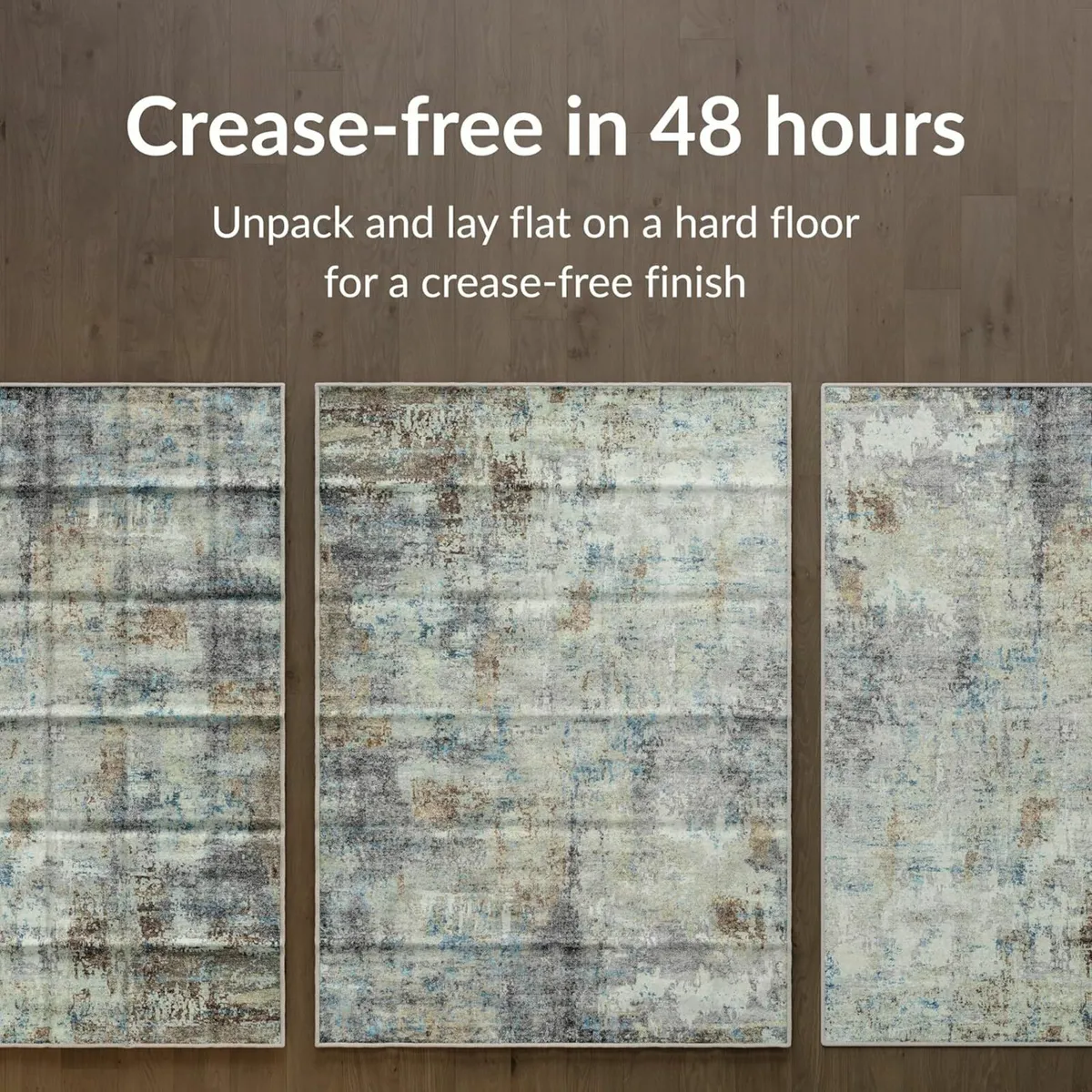 Living Room Washable Rug 152x213cm Cotton Blue - Image 4