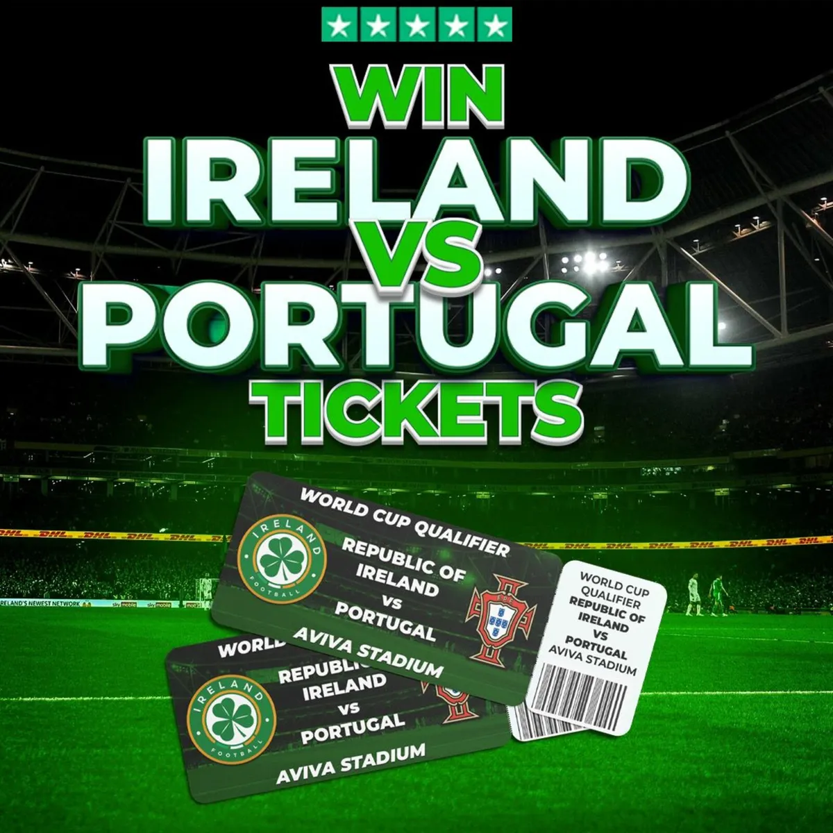 2 Premium Ireland Vs Portugal Tickets