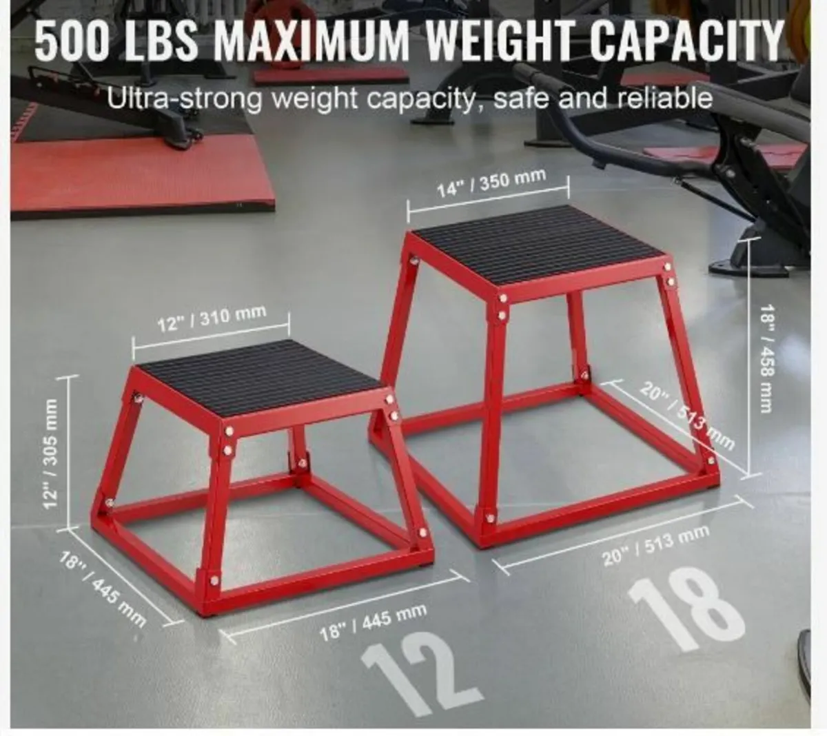 Plyometric Jump Box, 18 Inch Plyo Box - Image 2
