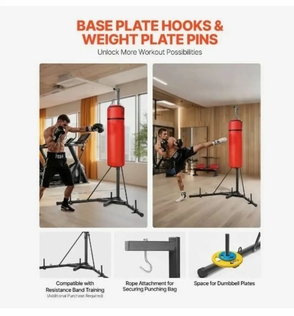 Punching Bag Stand, Steel Heavy Duty Workout - Image 3