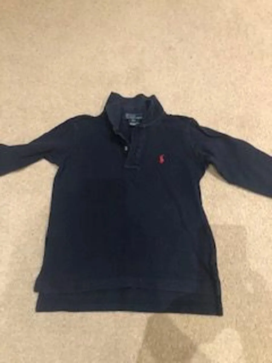 Ralph Lauren Navy Long Sleeve Polo age 3-4 - Image 3