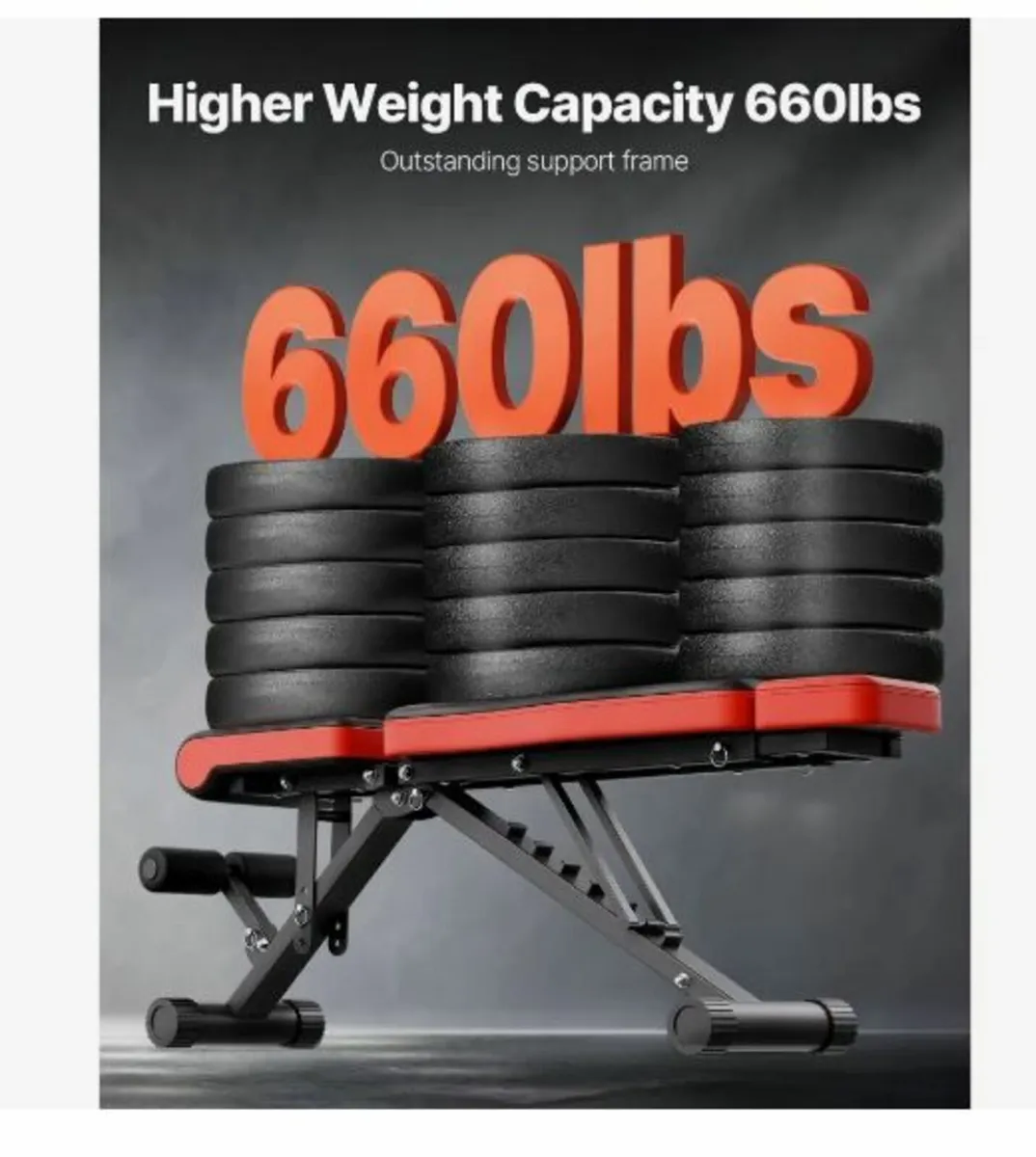 Weight Bench, 660lbs Adjustable - Image 2