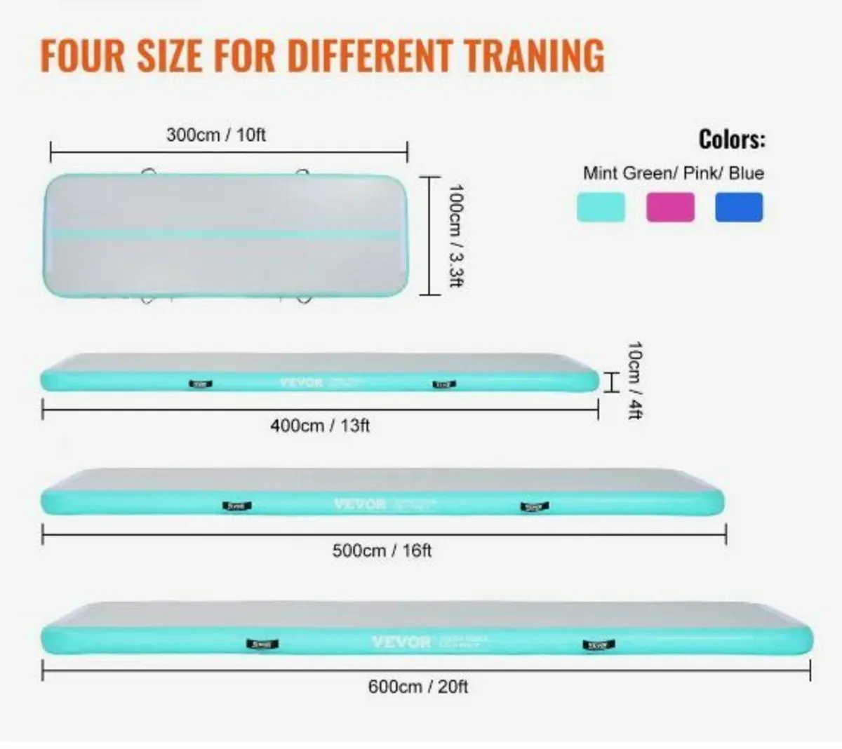 4 m Air Track Inflatable Training Tumbling - Image 2