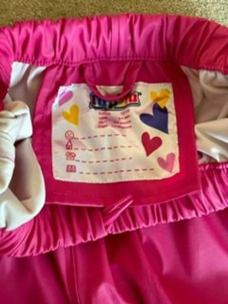 Girls Pink Waterproof Pants age 6-8 - Image 2