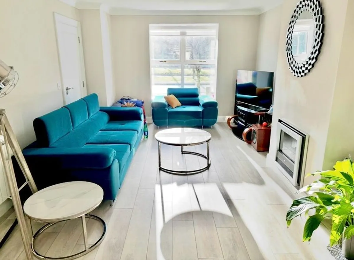 3 seater SofaBed + Armchair + Footstool  Like NEW - Image 2