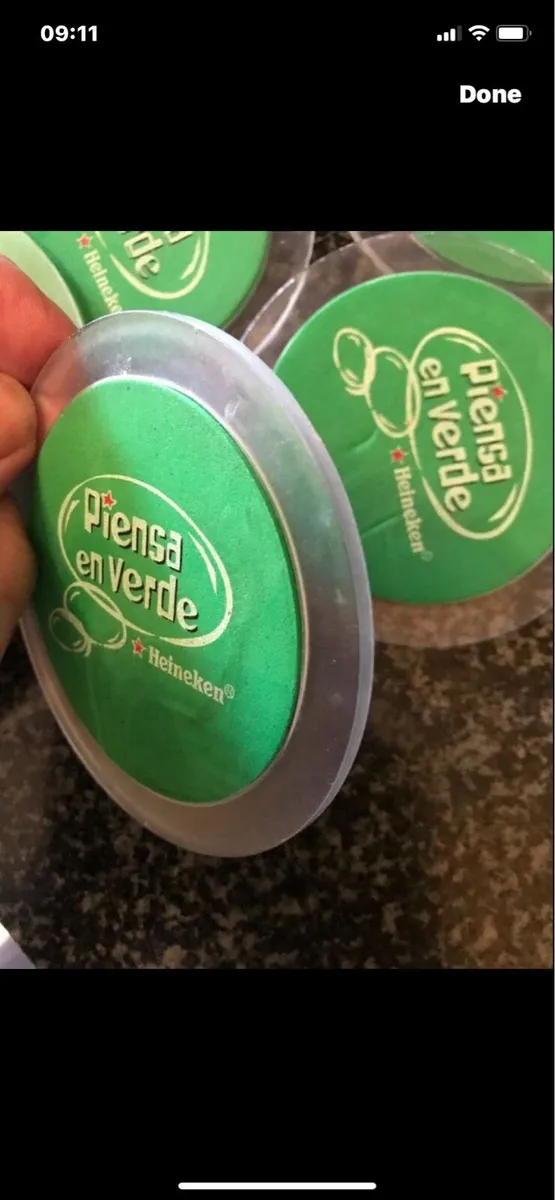 Think Green Heineken Coasters (6) - Image 1