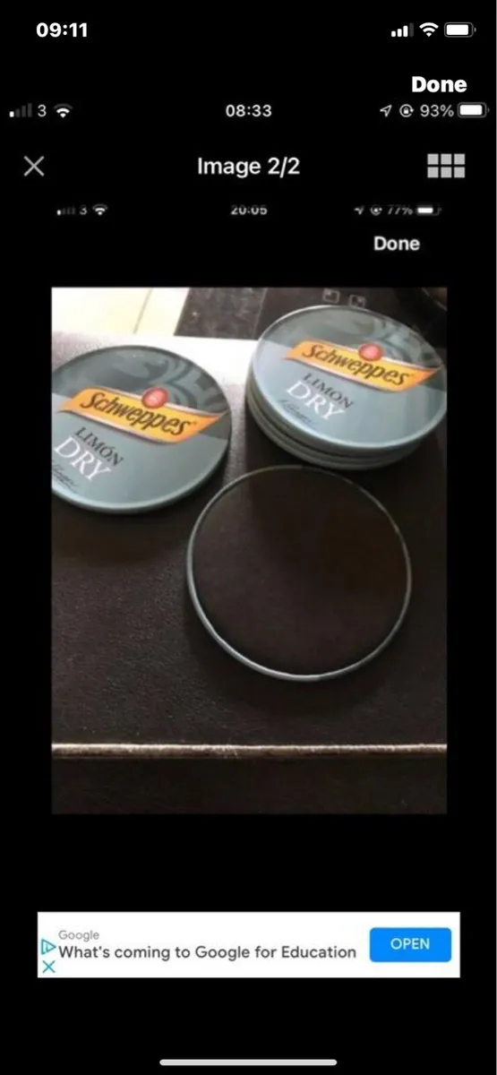 Schweppes Metal Coasters (6) - Image 2