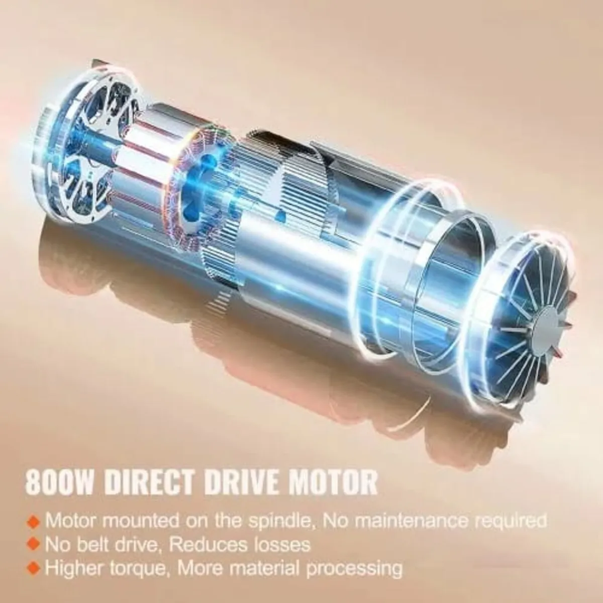 Mini Metal Lathe Machine, 17.8 cm x 40.7 cm, 800W - Image 4