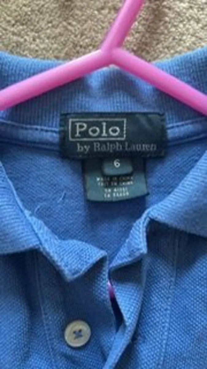 Ralph Lauren Blue Polo Tshirt age 6-7 - Image 2