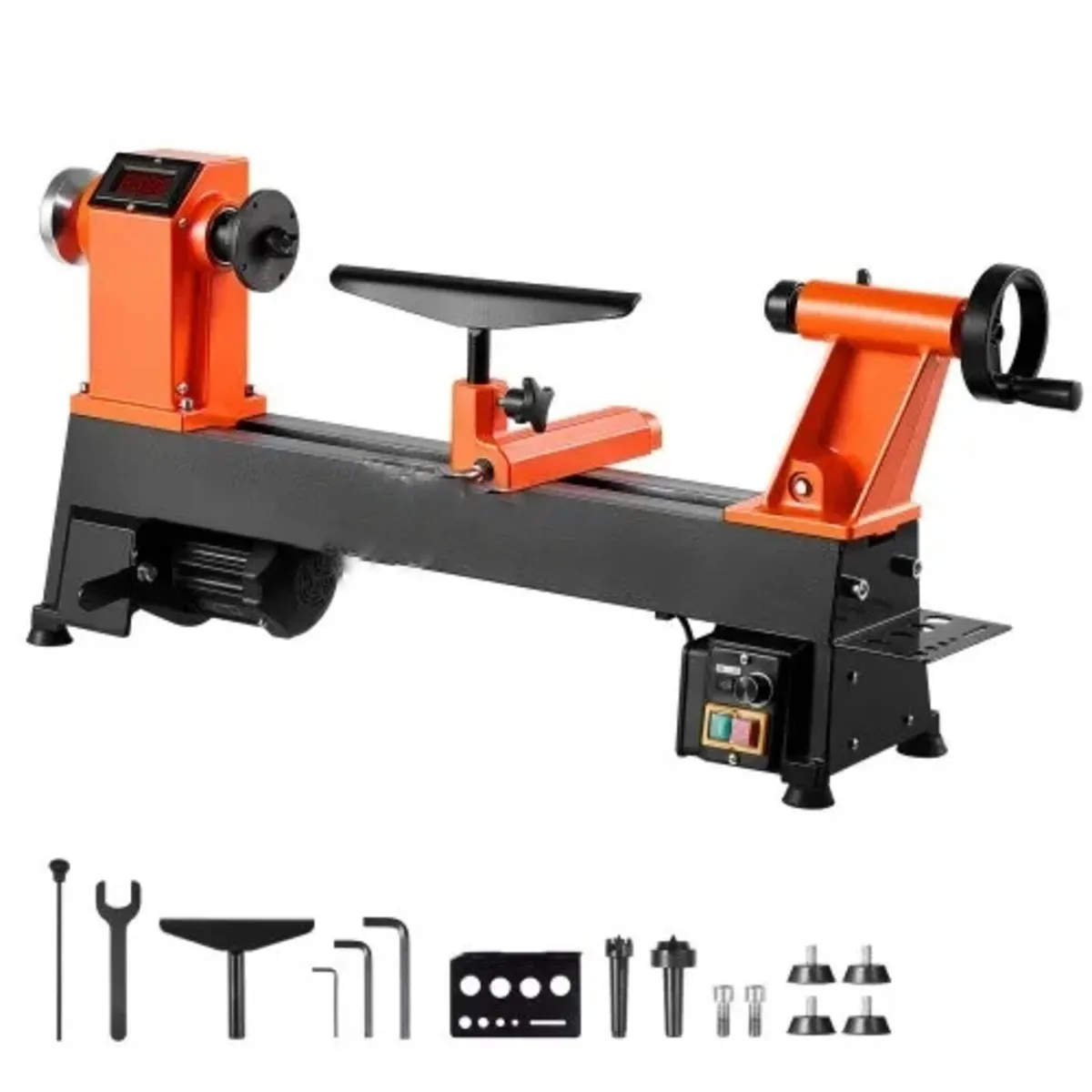 Woodworking Lathe, 750W / 1 HP, Benchtop Wood Lath - Image 1