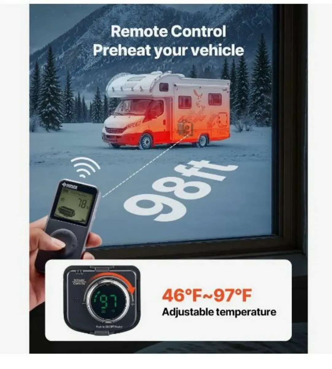 Diesel Heater, 8KW, DC 12V/24V, All in One - Image 3