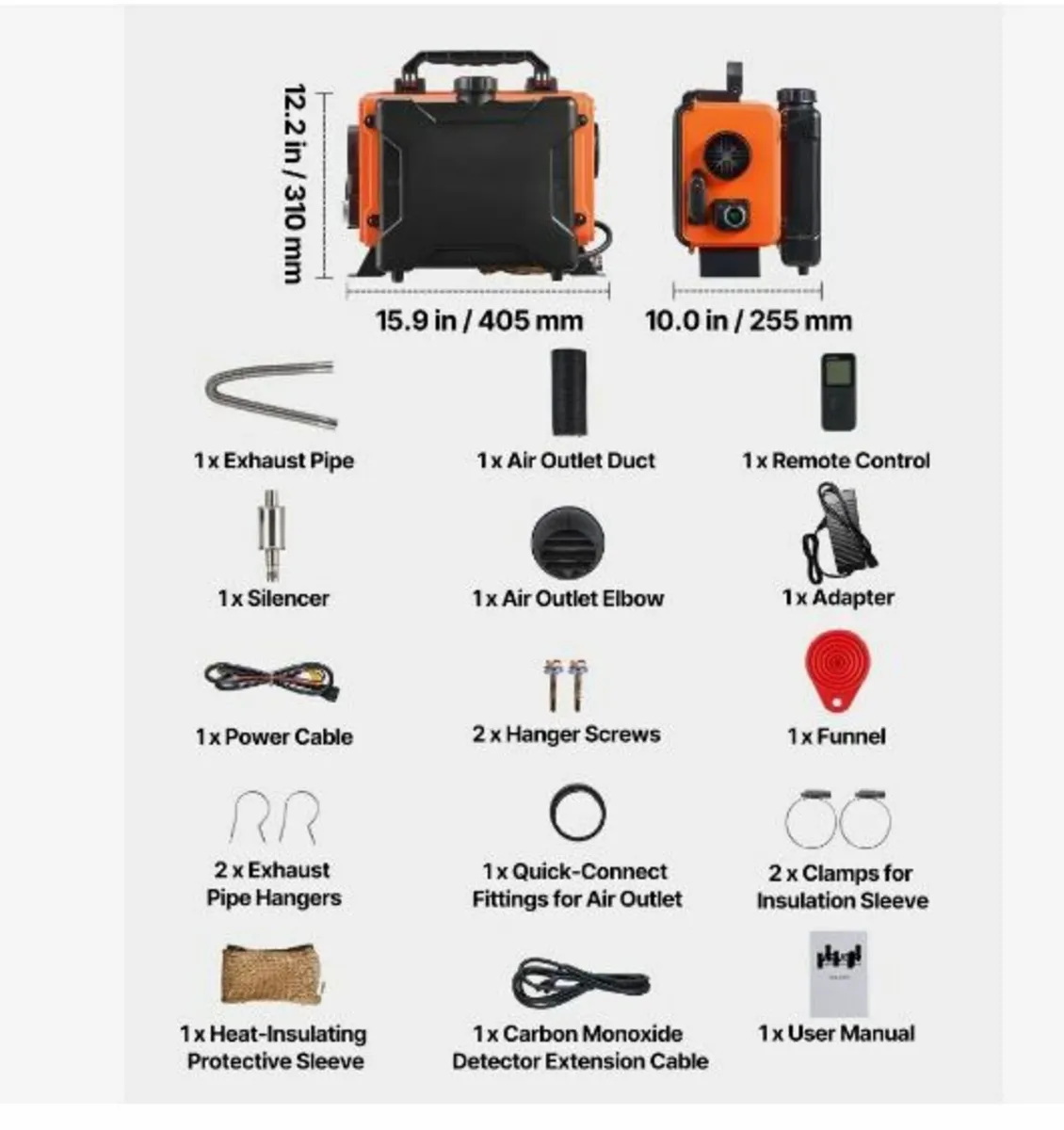 Diesel Heater, 8KW, DC 12V/24V, All in One - Image 4