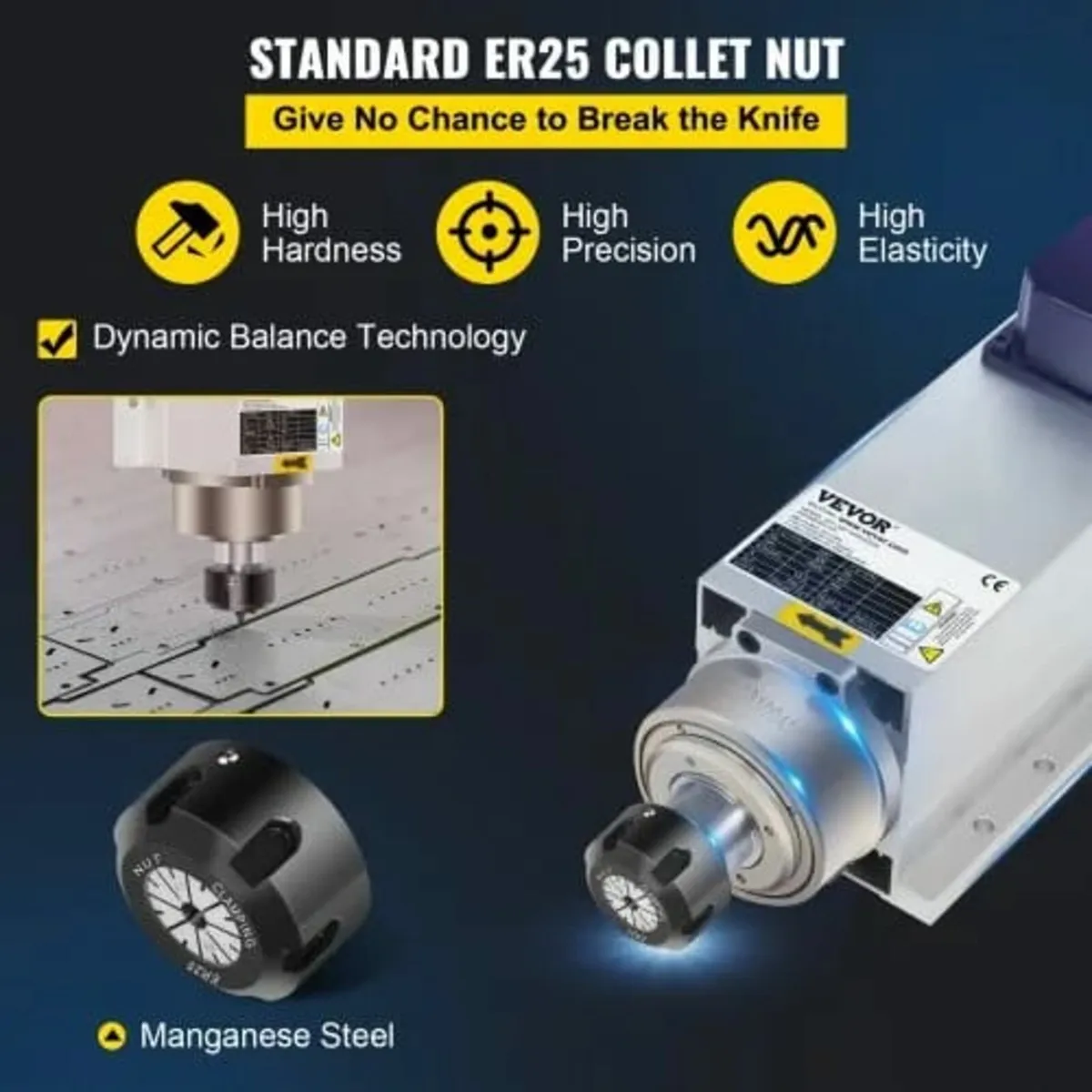 4KW 2220V Air Cooled Spindle Motor ER25 CNC Air Co - Image 4