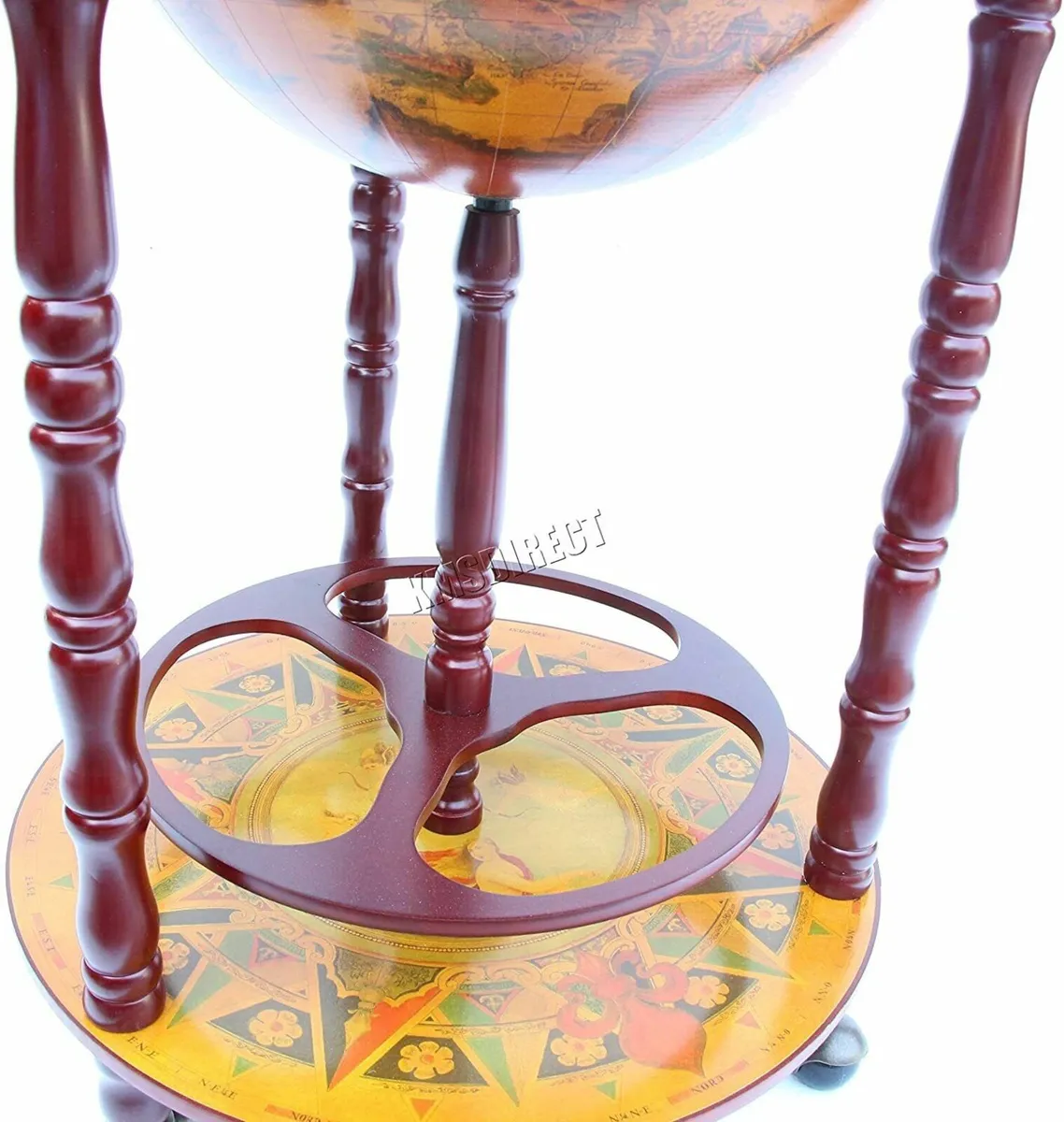 Antique Globe Shape Mini Bar 360mm Vintage - Image 2